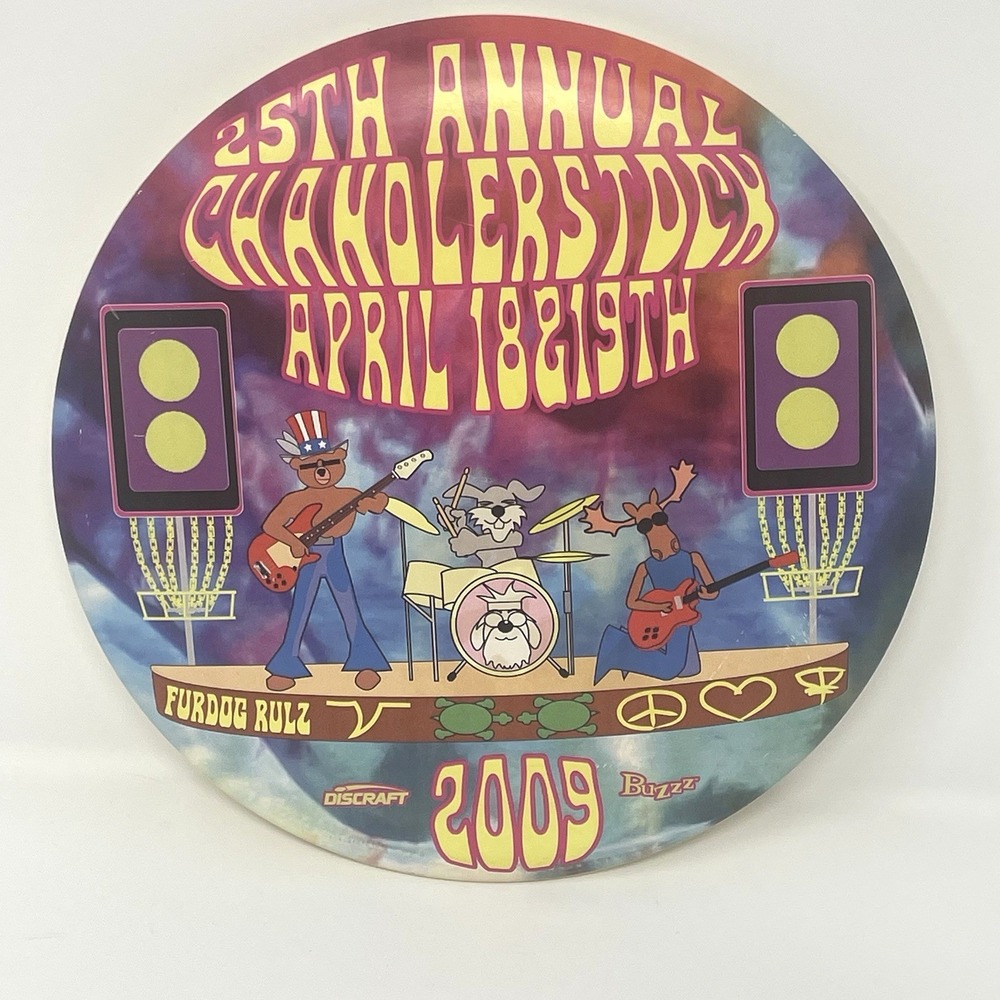 Vtg 2009 Discraft Buzzz Disc Golf Disc 25th Annual Chamolerstdex Midrange Ink